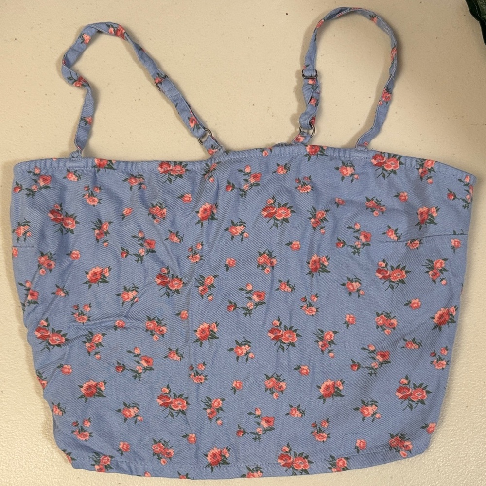 Hollister Light Blue Floral Top